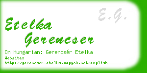 etelka gerencser business card